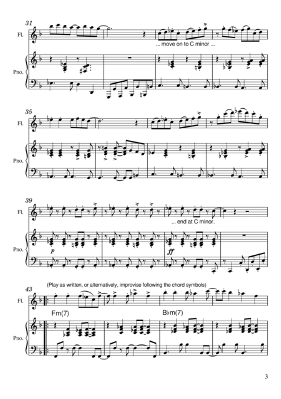Catch the Late Train Flute Solo scores gallery preview page 3