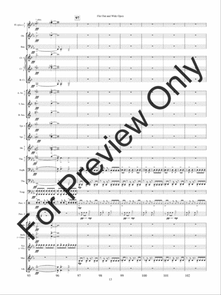 Flat Out and Wide Open Concert Band scores gallery preview page 16