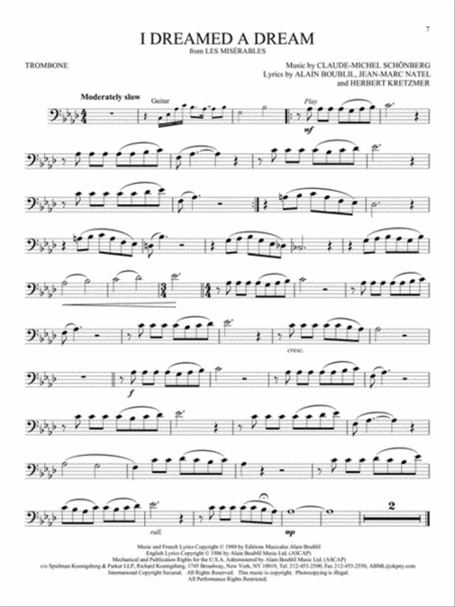 Songs from A Star Is Born, La La Land, The Greatest Showman, and More Movie Musicals Trombone Solo scores gallery preview page 5