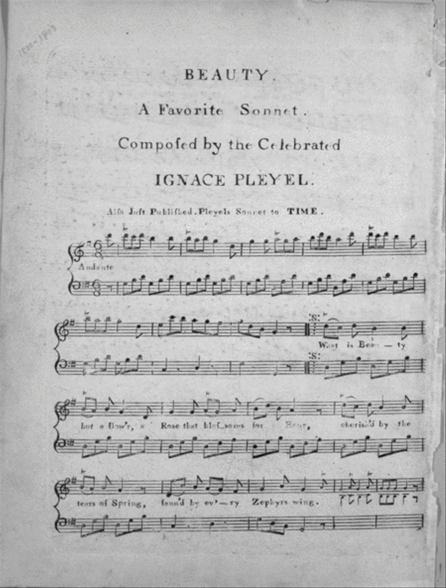 Beauty. A Favorite Sonnet Voice scores gallery preview page 1