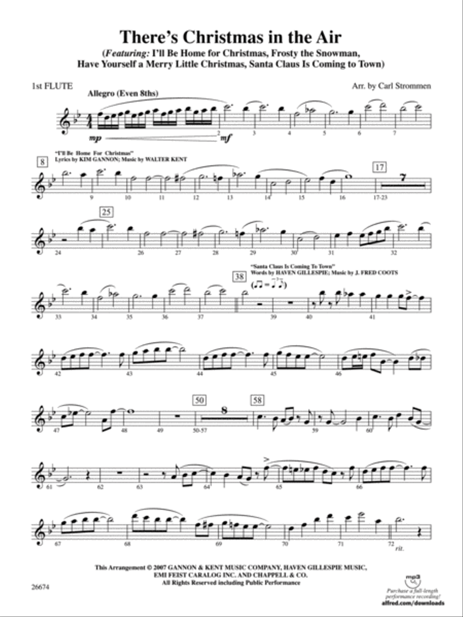 There's Christmas in the Air: Flute Full Orchestra scores gallery preview page 1