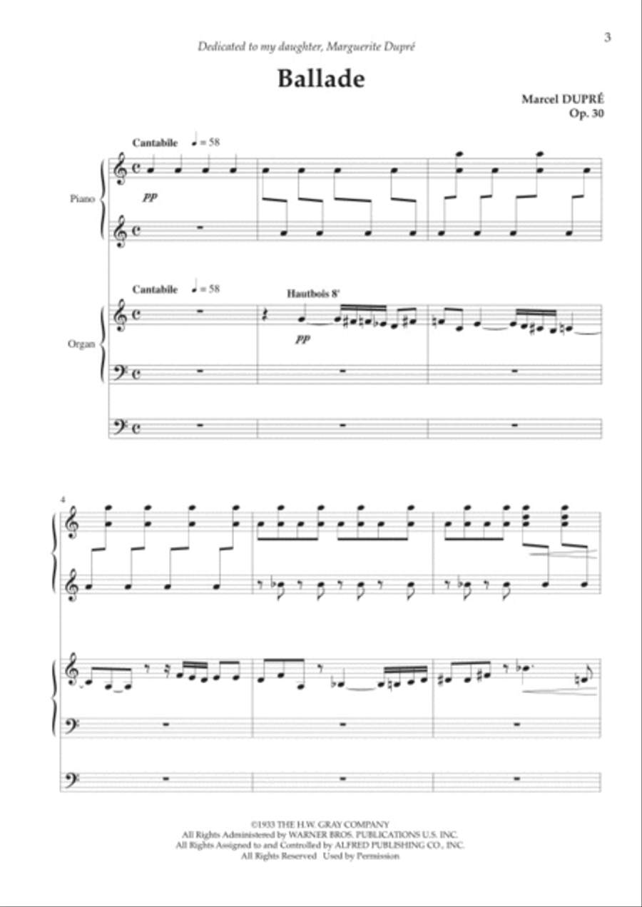 Ballade, Op. 30 Organ scores gallery preview page 2