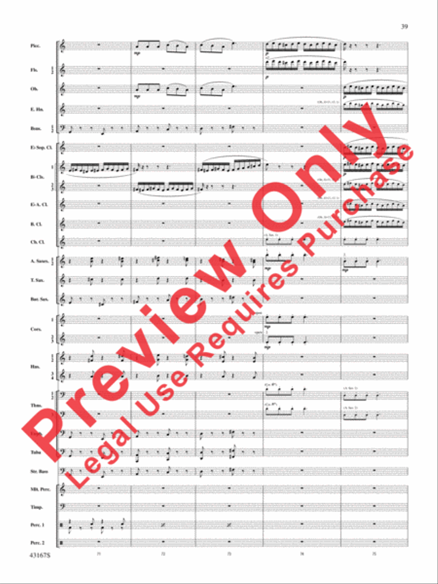 Down to the Sea in Ships (from the NBC TV Film Project 20) Concert Band scores gallery preview page 40