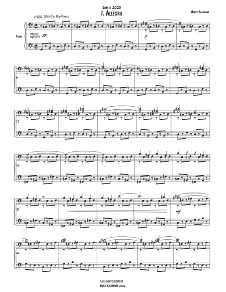 Sonata 2020 for solo piano Piano Solo scores gallery preview page 3
