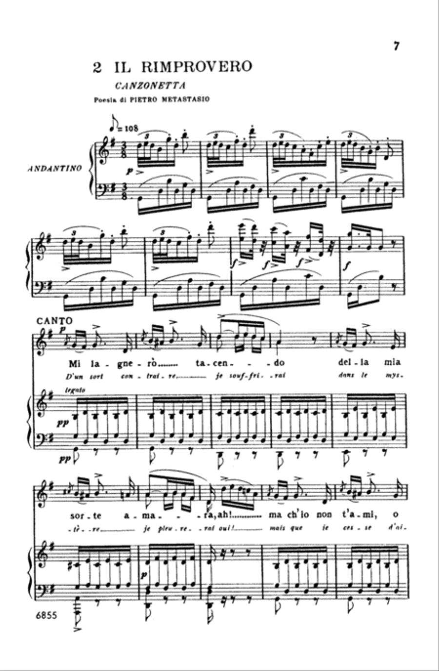 Rossini: Soirées Musicales, Volume I (Italian/French) Voice scores gallery preview page 1