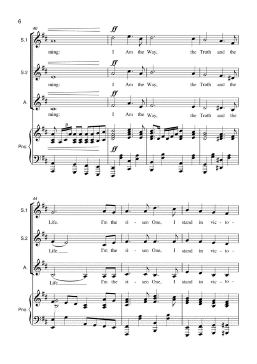 I am the Way I am the Way 4-Part scores gallery preview page 6