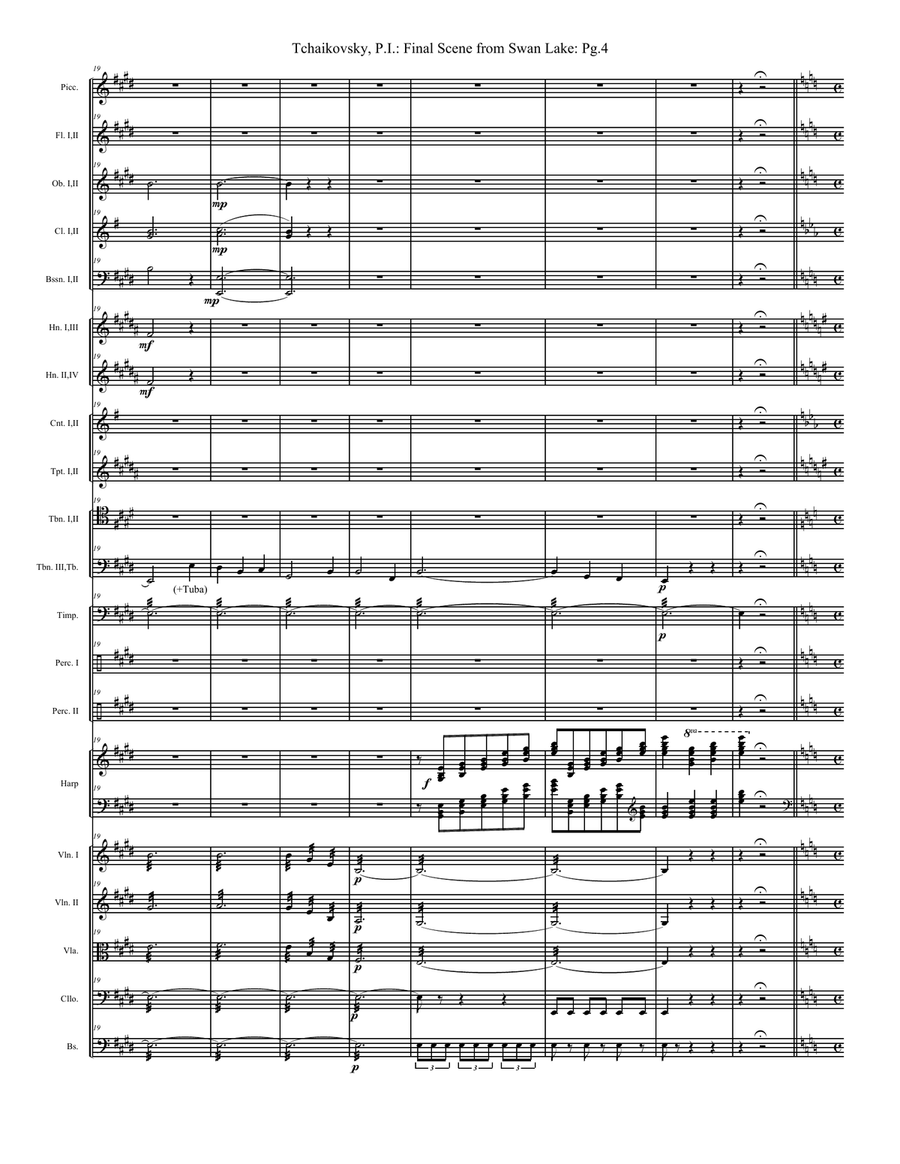 Swan Lake - Final Scene - Extra Score Full Orchestra scores gallery preview page 4