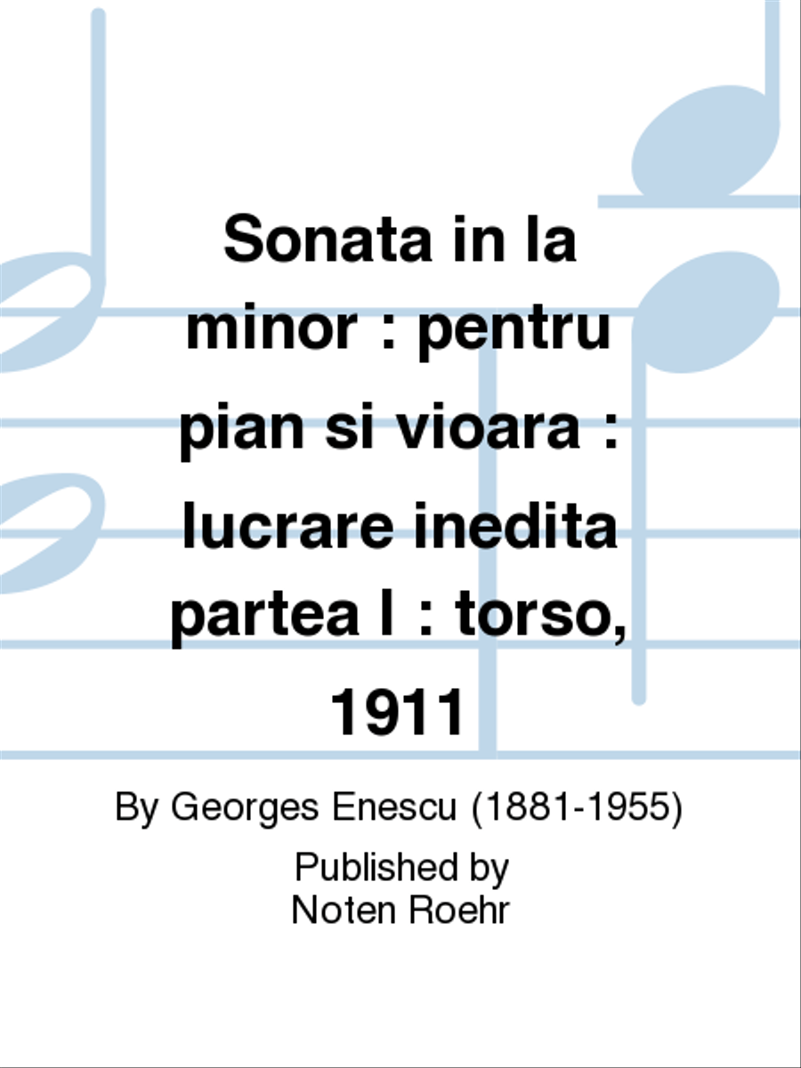 Sonata in la minor Violin Solo scores gallery preview page 1