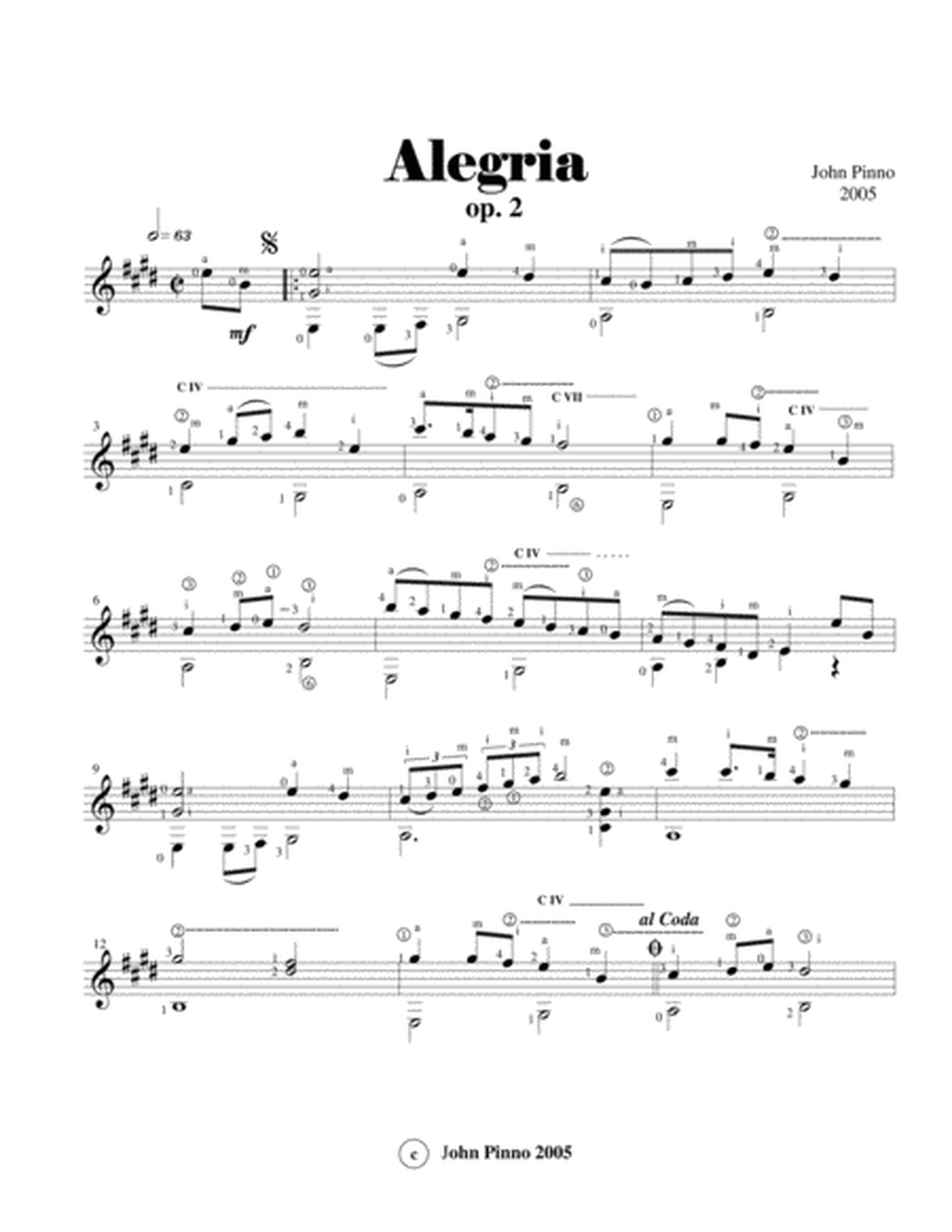 Alegria, a classical guitar solo