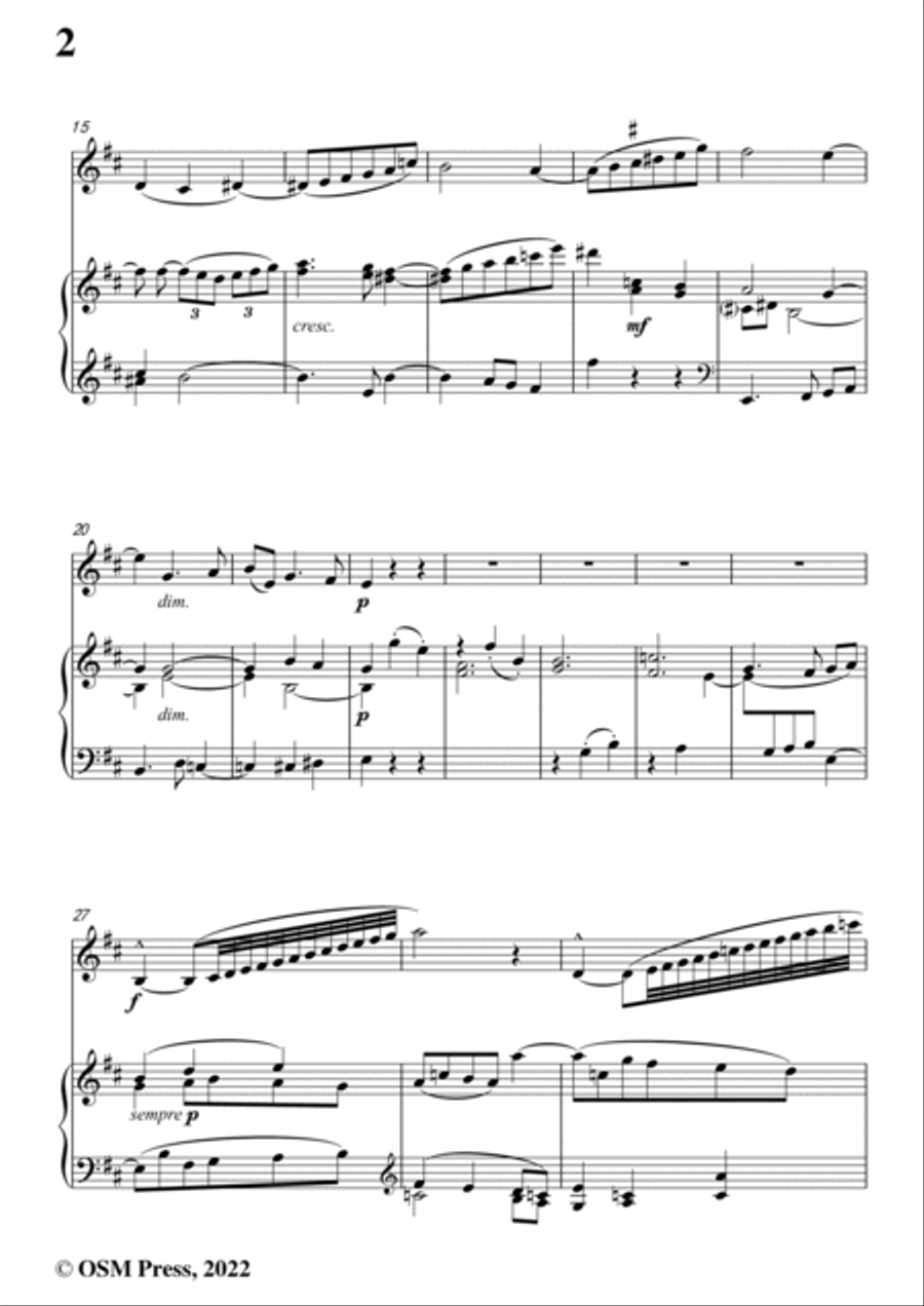 Saint-Saëns-Oboe Sonata,Op.166,for Oboe and Piano Piano scores gallery preview page 4
