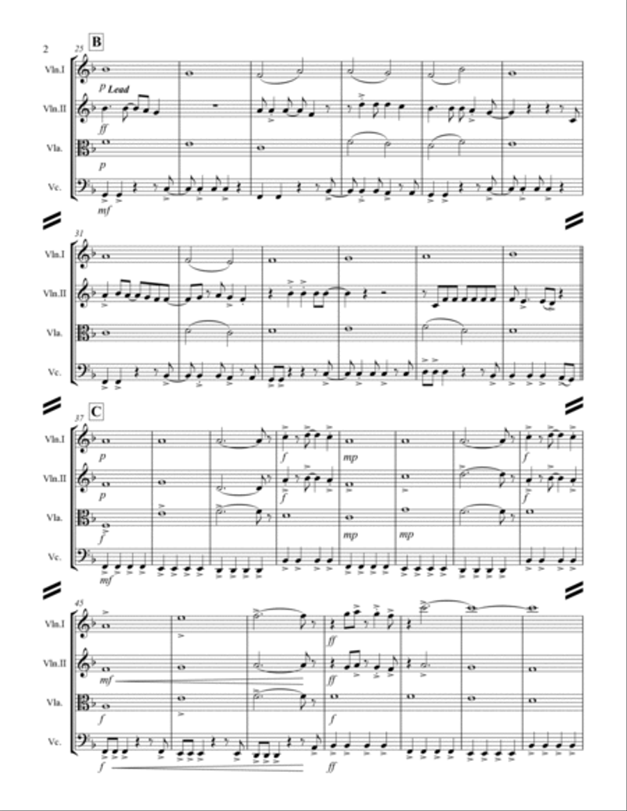 Take On Me String Quartet scores gallery preview page 3