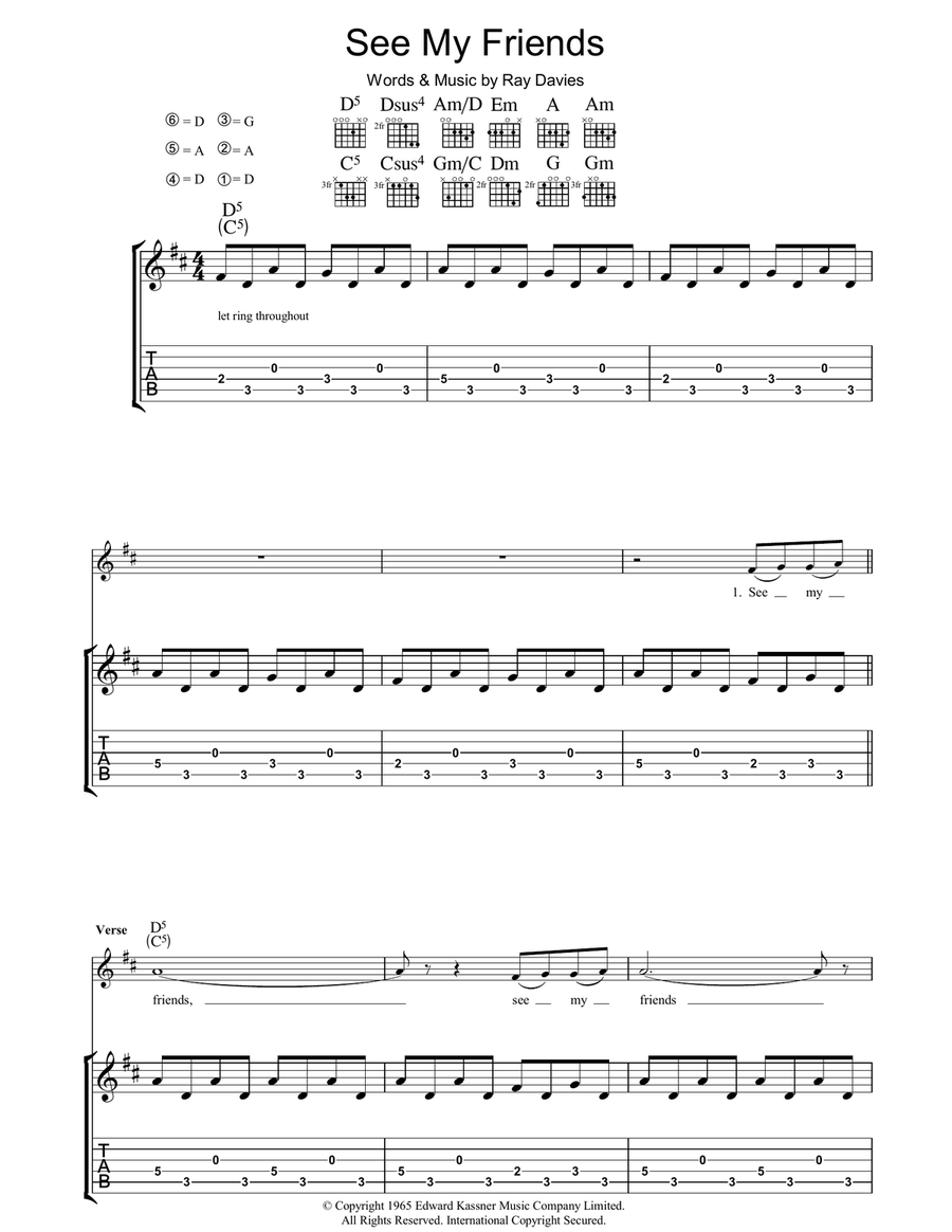 See My Friends Acoustic Guitar scores gallery preview page 1