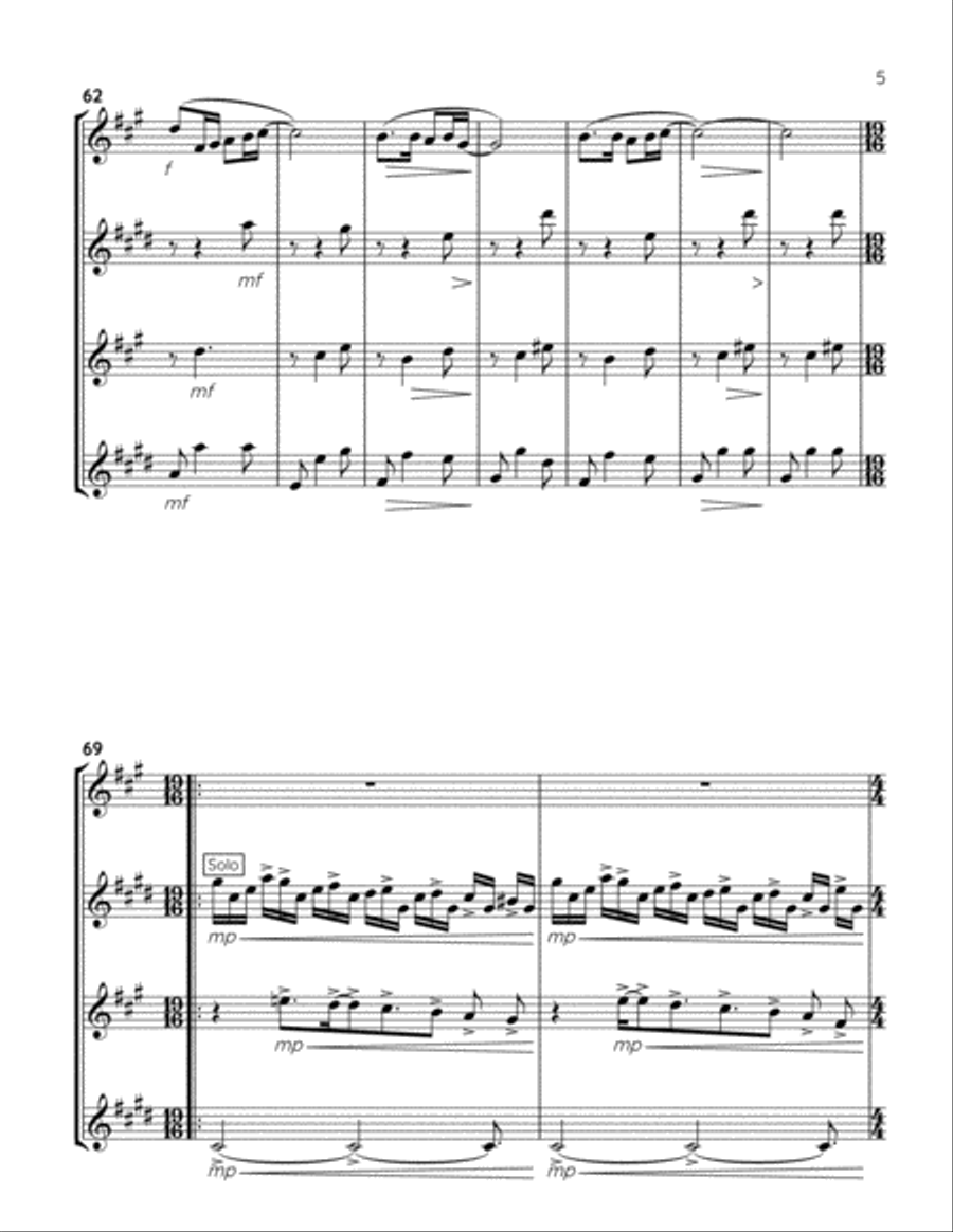 Sur Le Fil Woodwind Quartet scores gallery preview page 5