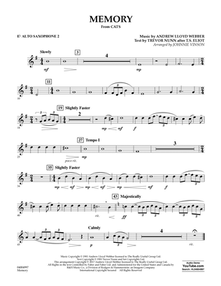 Memory (from Cats) (arr. Johnnie Vinson) - Eb Alto Saxophone 2