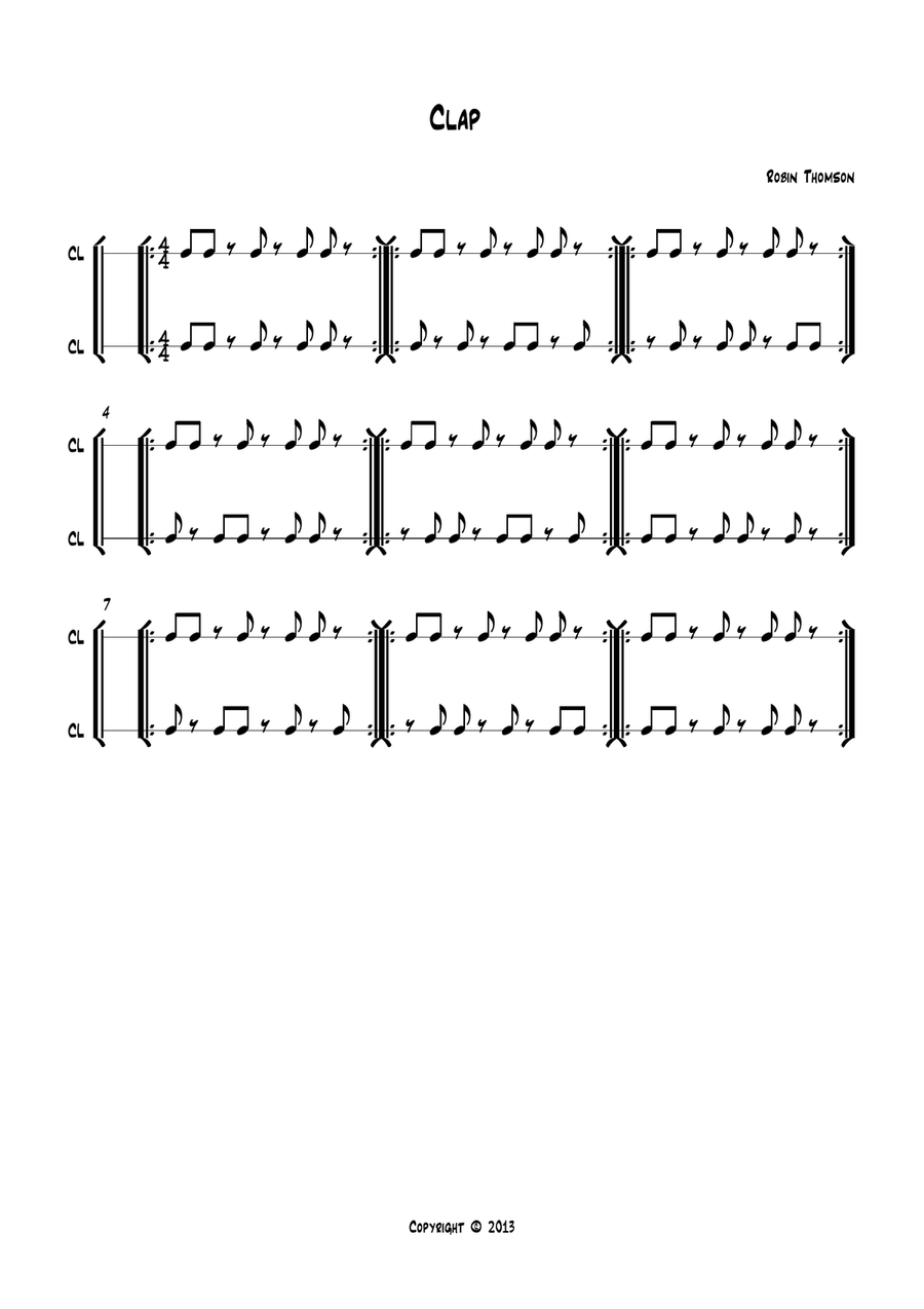 Clap Percussion scores gallery preview page 2