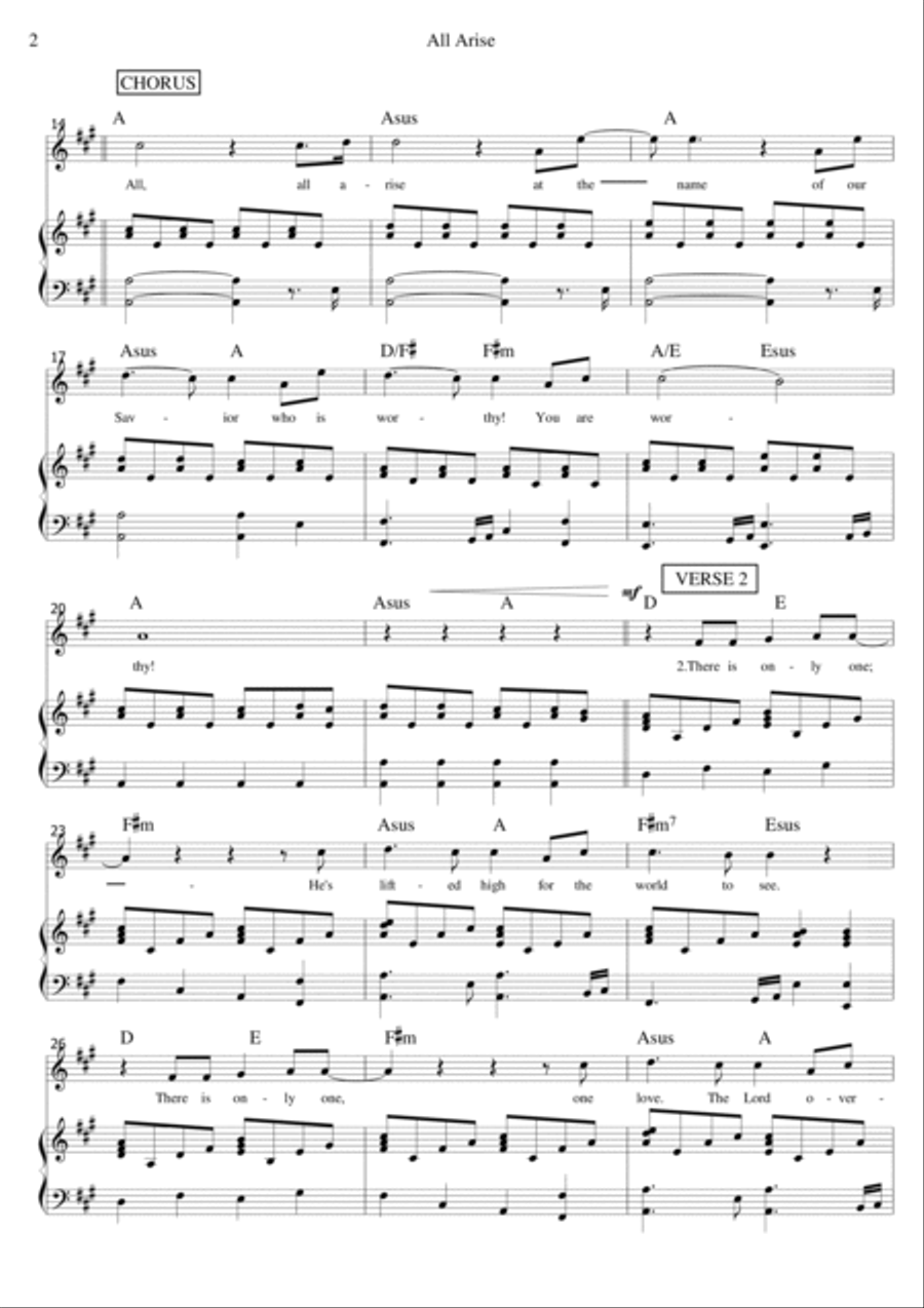 All Arise Piano scores gallery preview page 2