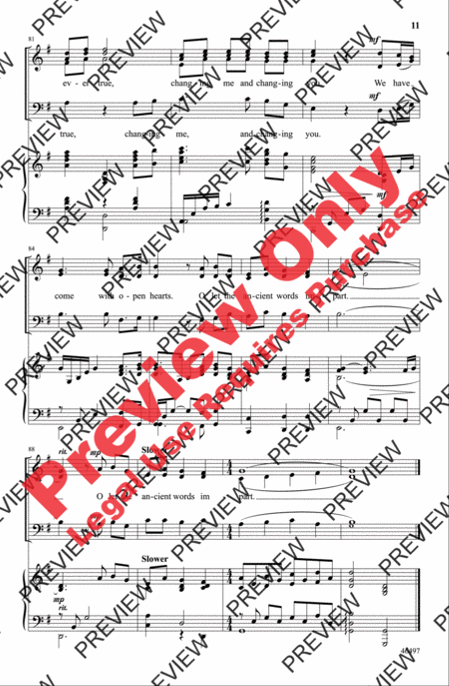Ancient Words 3-Part scores gallery preview page 11