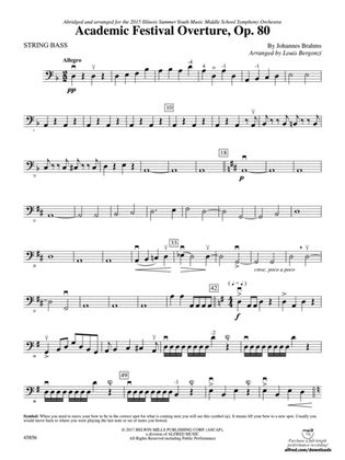 Academic Festival Overture, Op. 80: String Bass