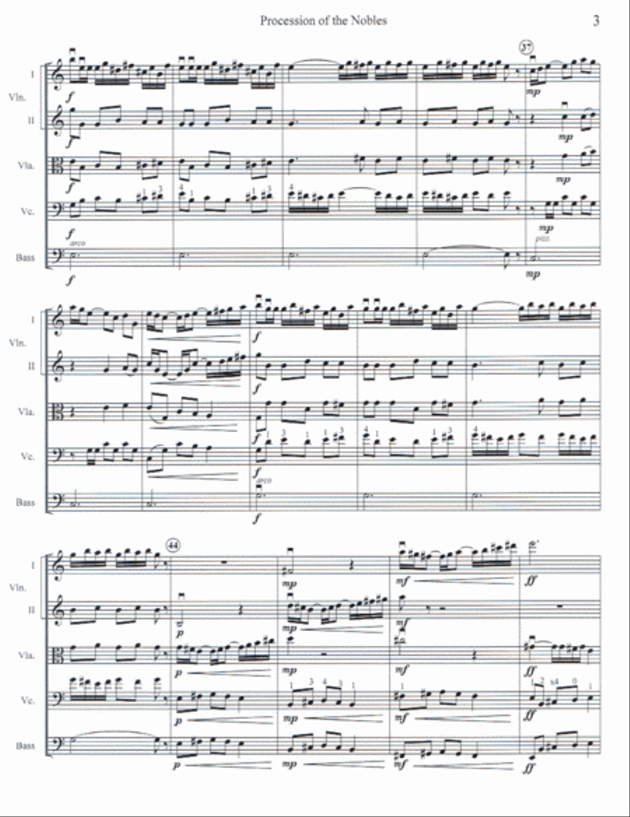 Procession of the Nobles-Score String Orchestra scores gallery preview page 4