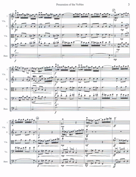 Procession of the Nobles-Score