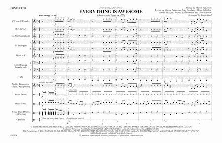 Everything Is Awesome (from The Lego® Movie): Score