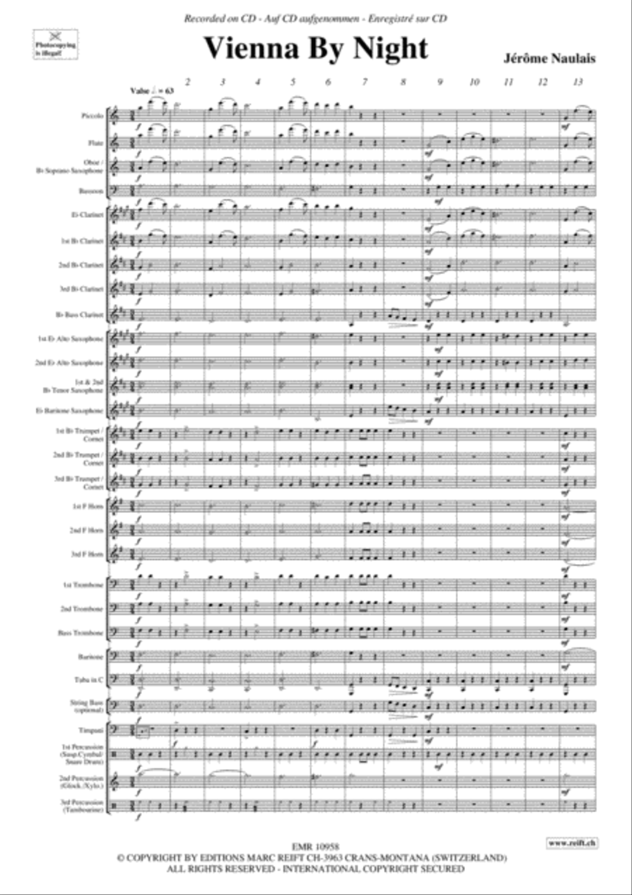 Vienna By Night Concert Band scores gallery preview page 4