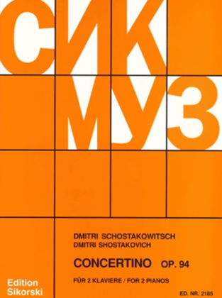 Book cover for Concertino for 2 Pianos, Op. 94