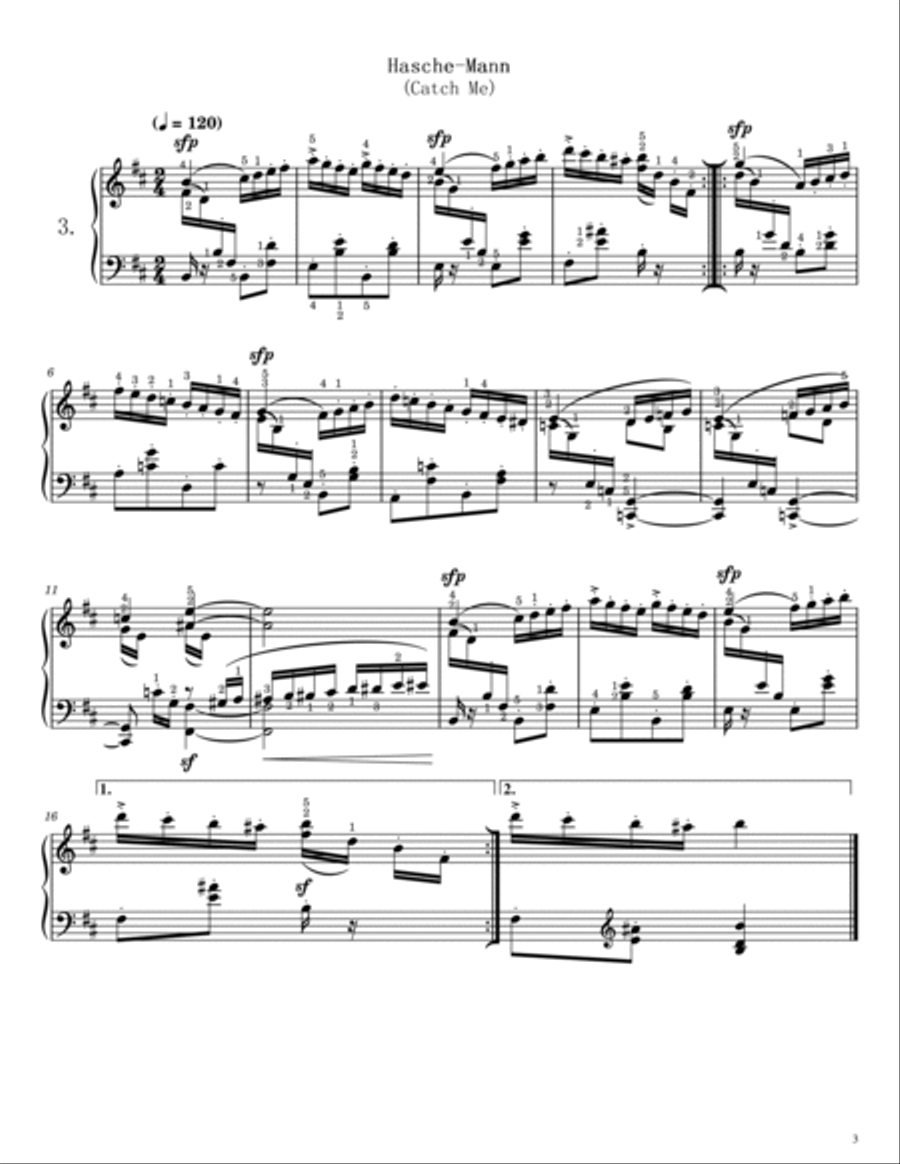 Kinderszenen, Op.15,Robert Schumann,Original Edition,For Piano Solo With Fingering Piano Solo scores gallery preview page 3
