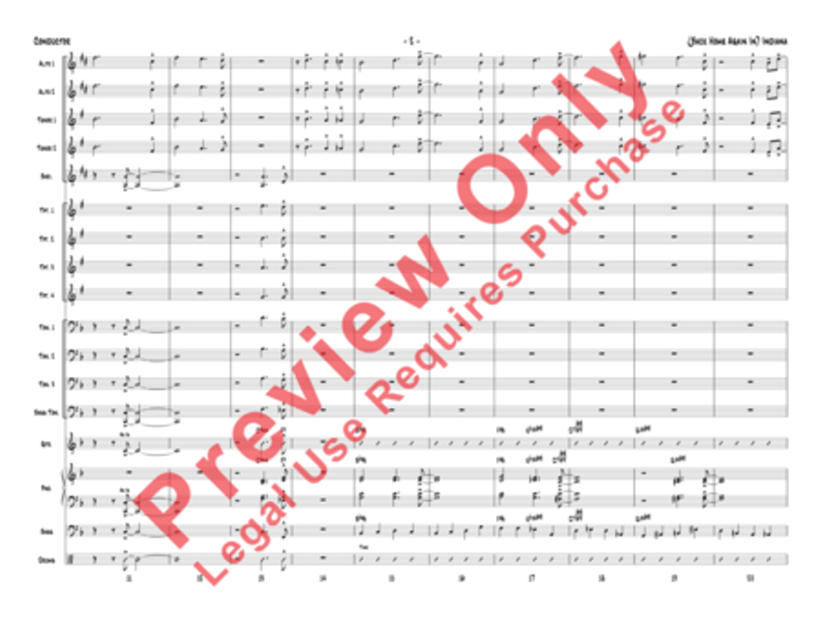 (Back Home Again In) Indiana Jazz Ensemble scores gallery preview page 22