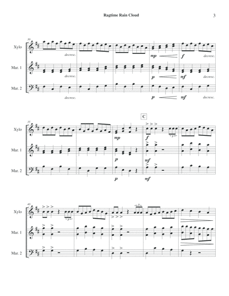 Ragtime Rain Cloud - Xylophone Solo with Marimba Duo Accompaniment image number null