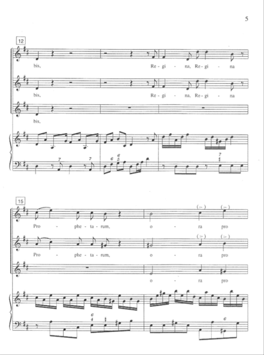 Regina Coeli from Litanie della Madonna SSA scores gallery preview page 8
