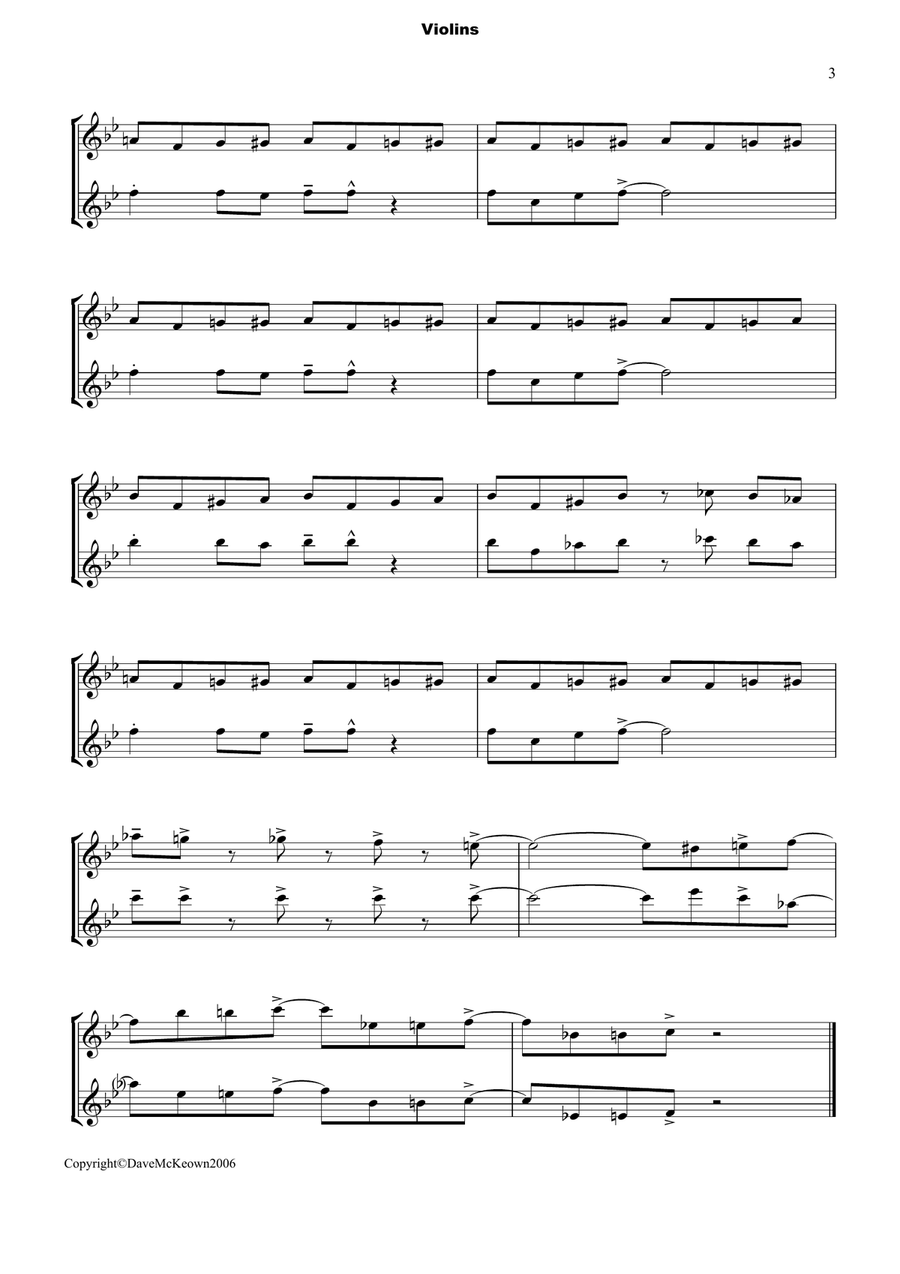 10 Blues Duets for Violin String Duet scores gallery preview page 3