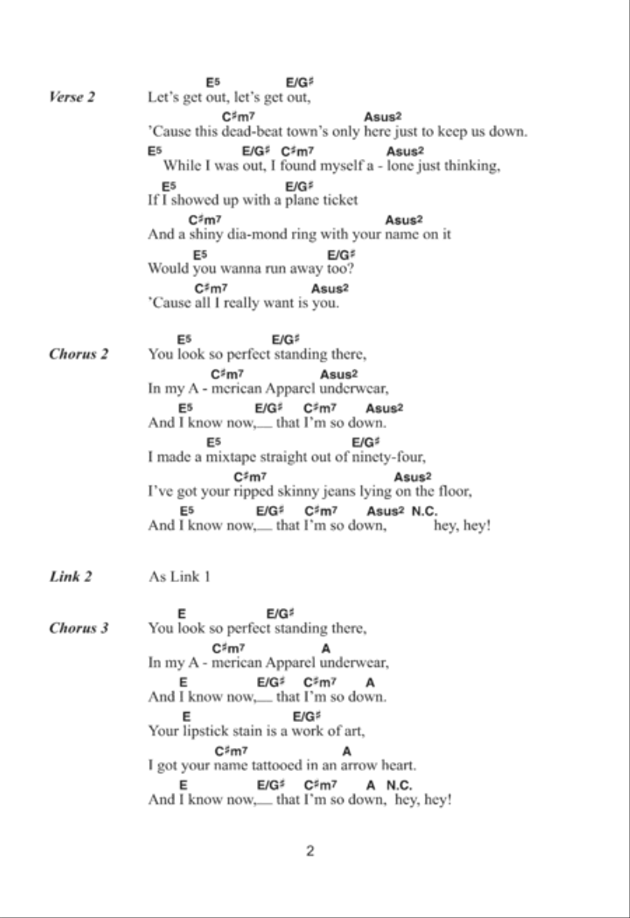 She Looks So Perfect Acoustic Guitar scores gallery preview page 2
