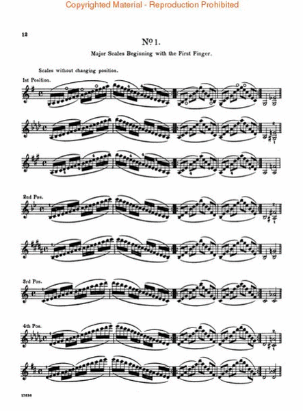 Scale Studies For The Violin by Jan Hrimaly Violin - Sheet Music