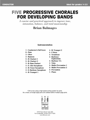 Five Progressive Chorales for Developing Bands: Score