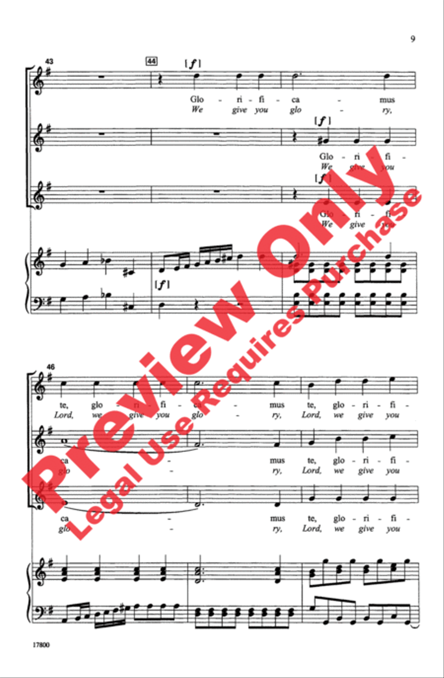 Gloria Women's Choir scores gallery preview page 9