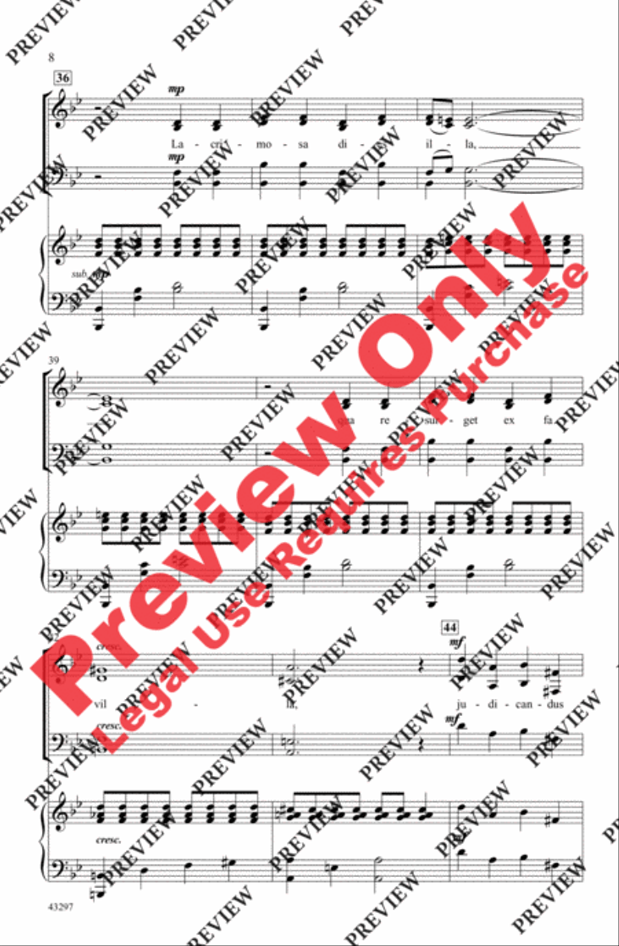 Dies Irae 4-Part scores gallery preview page 8