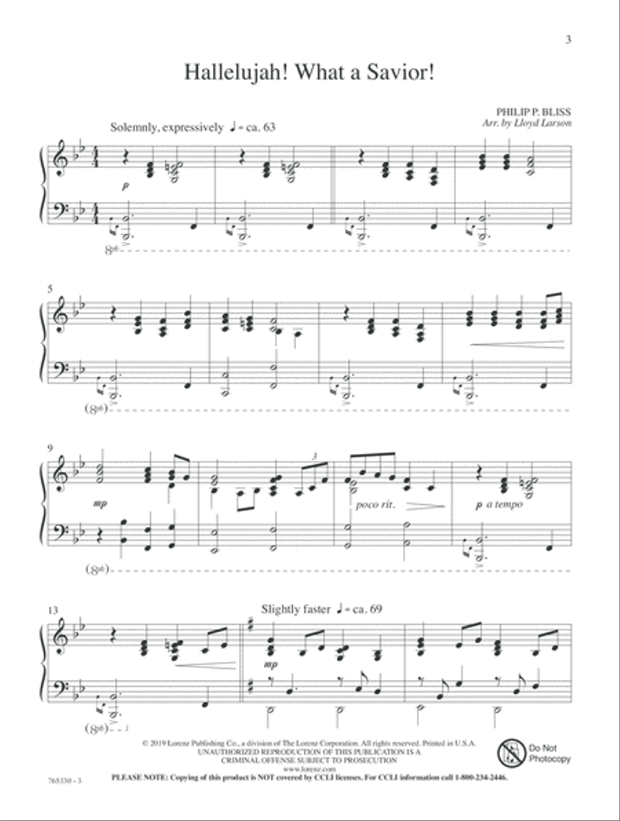 The Cross of Calvary Piano Solo scores gallery preview page 3