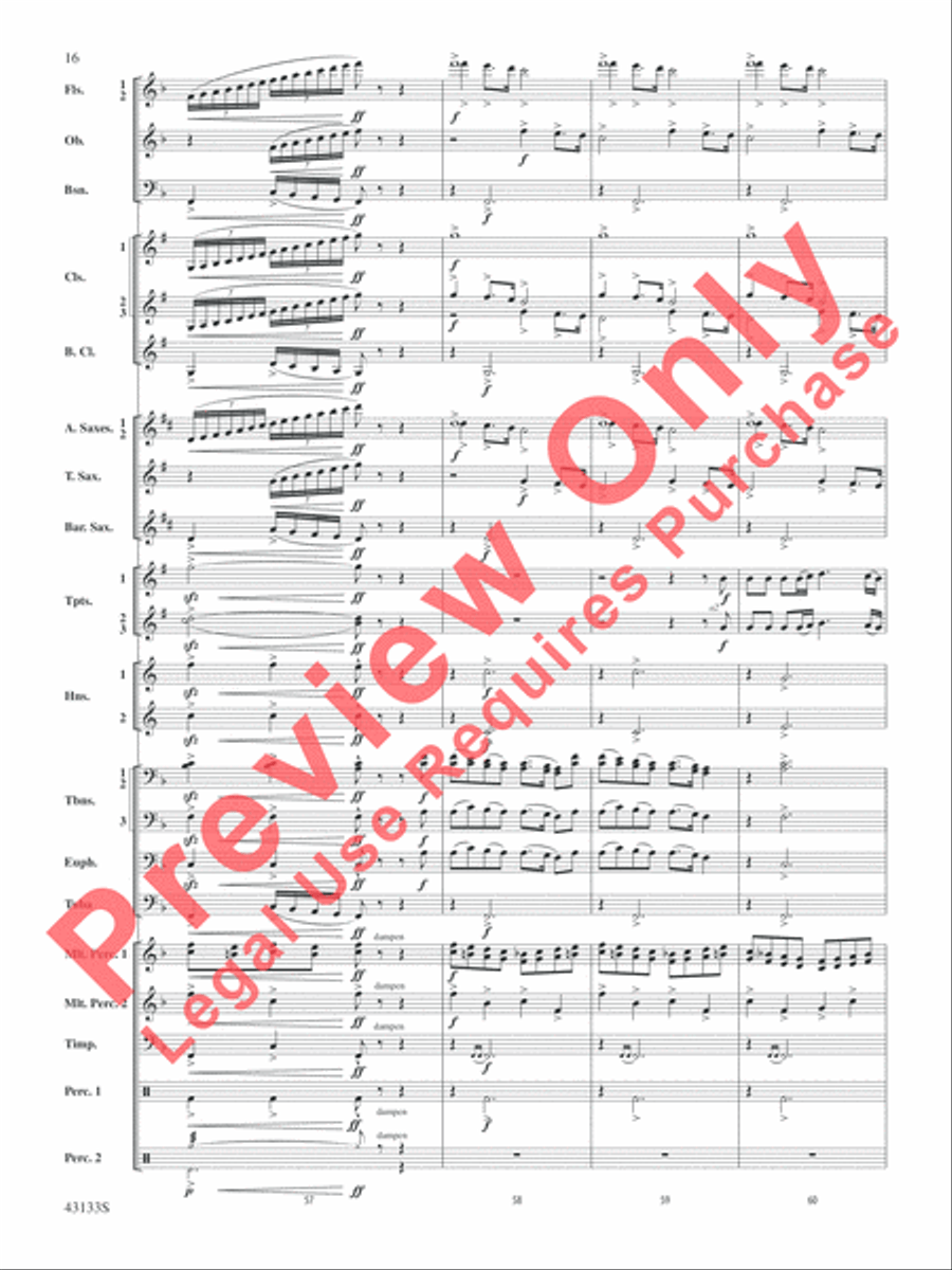 And Heaven and Nature Ring! Concert Band scores gallery preview page 17