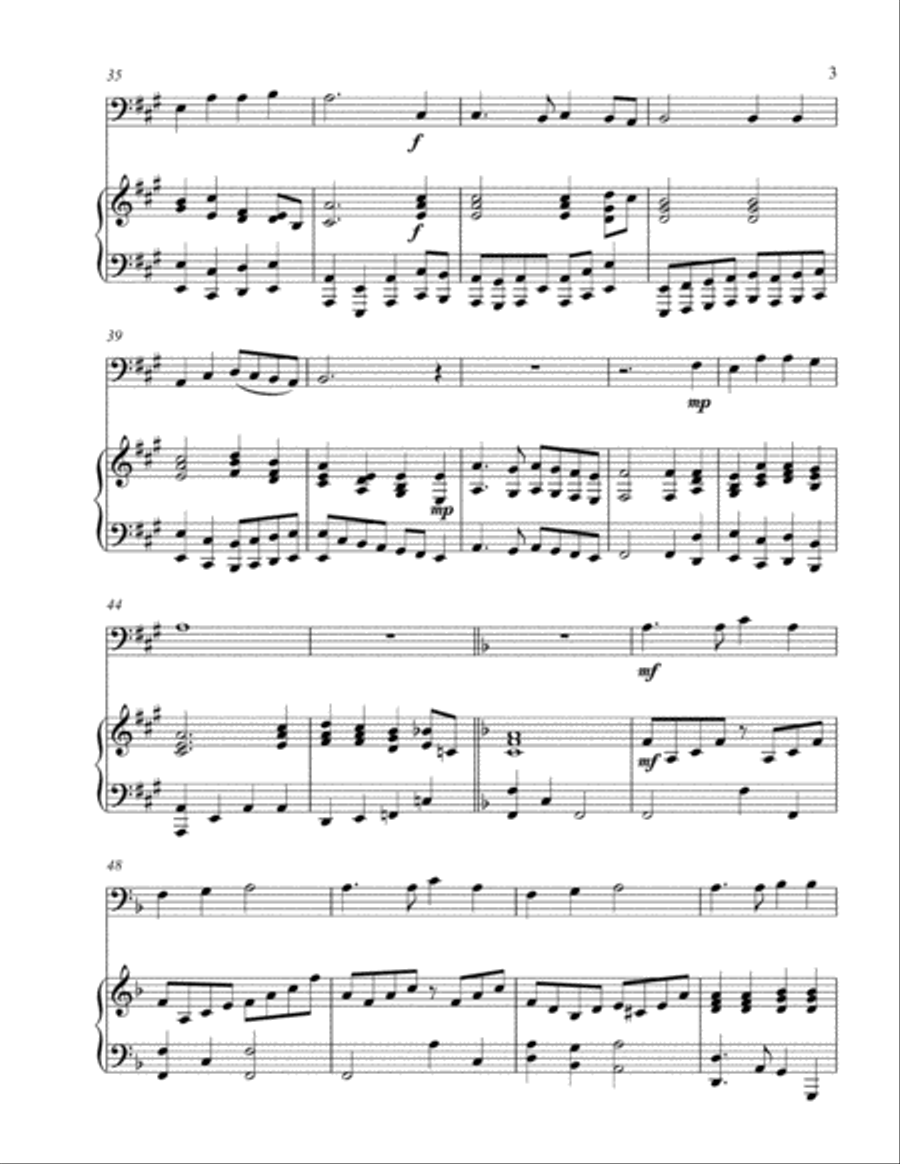 Thankful Songs of Praise (bass C instrument solo) Euphonium scores gallery preview page 4
