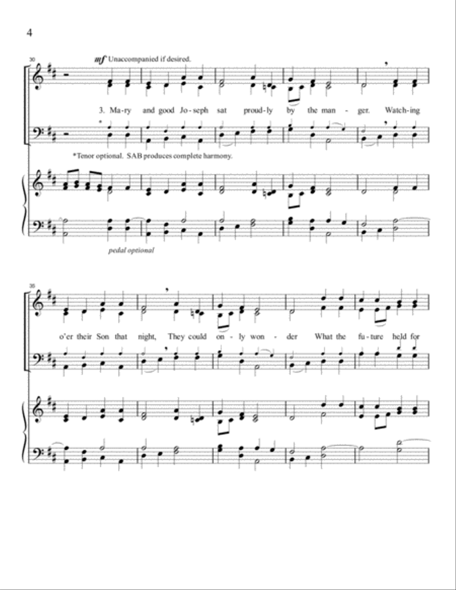 When Our Lord Was Born That Night 4-Part scores gallery preview page 4
