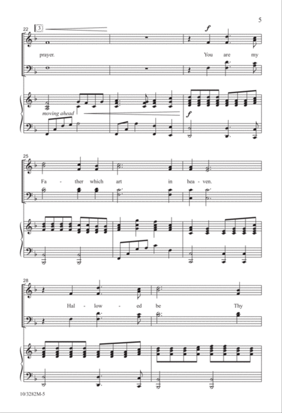 Hear Our Prayer 4-Part scores gallery preview page 5