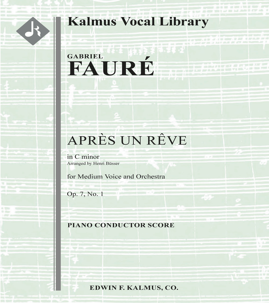 Apres un Reve, Op. 7, No. 1 Orchestra scores gallery preview page 1
