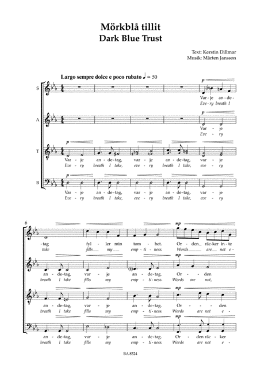 Two Poems 4-Part scores gallery preview page 3