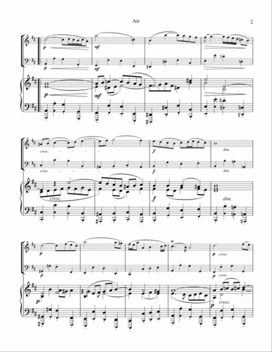 Air (on the G string) BWV 1068, for piano trio Piano Trio scores gallery preview page 3
