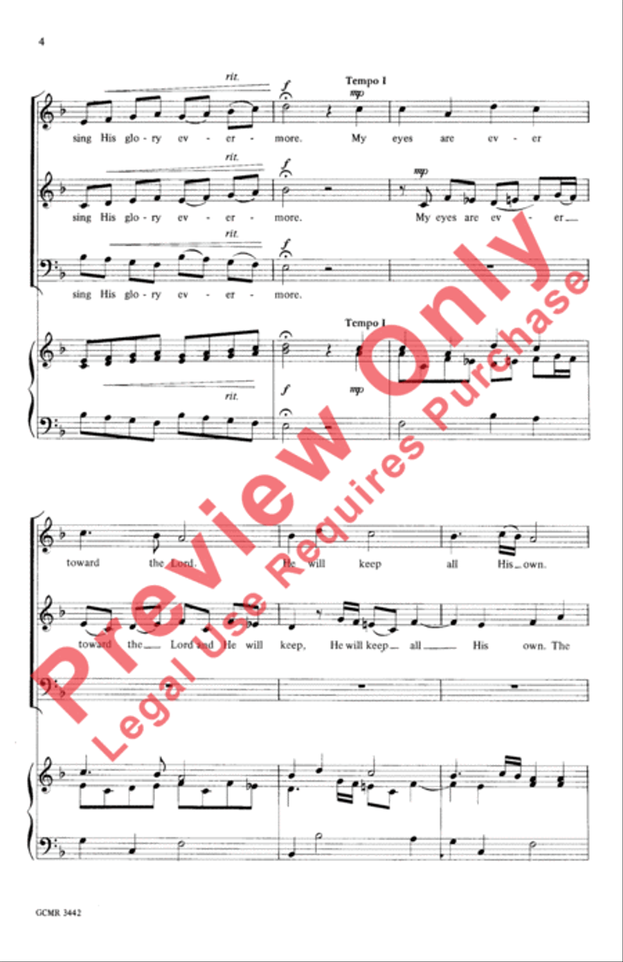 My Soul Longs for You, O God 3-Part scores gallery preview page 4