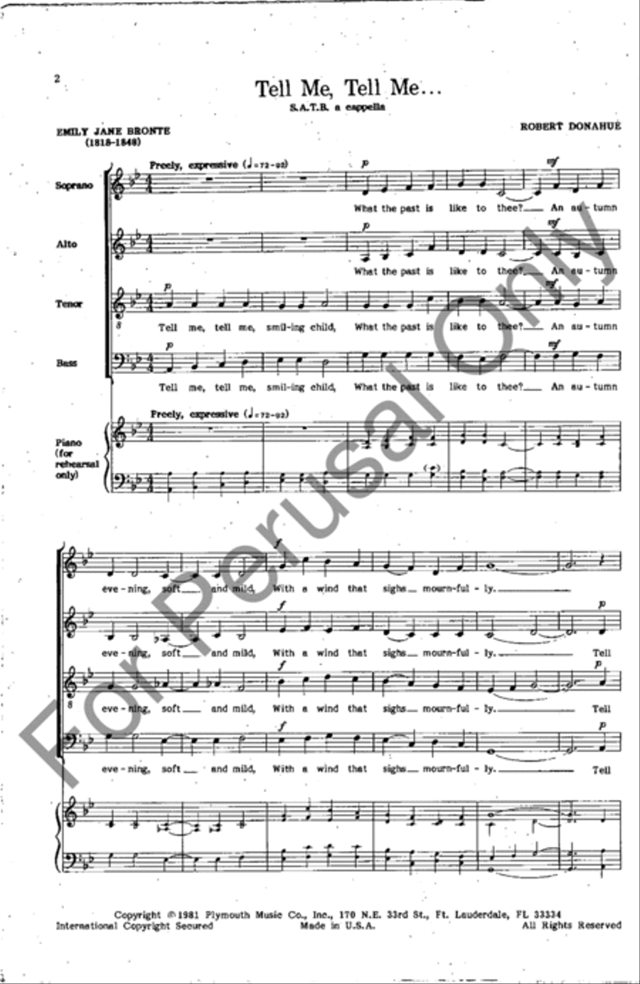 Tell Me, Tell Me 4-Part scores gallery preview page 2