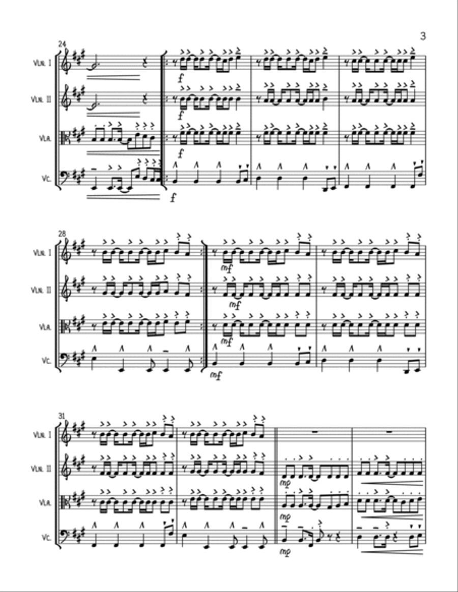 Get Lucky String Quartet scores gallery preview page 3