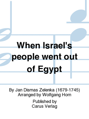 Book cover for When Israel's people went out of Egypt (In exitu Israel)