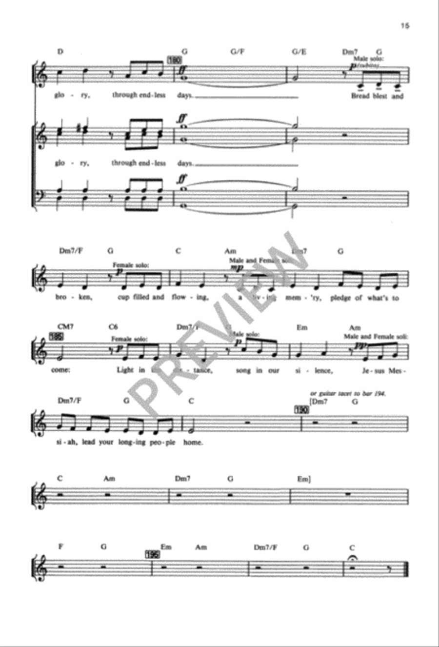 Tableprayer: Winter Name of God 4-Part scores gallery preview page 16